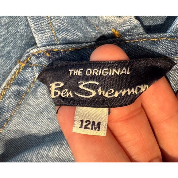 Ben Sherman Jean Overalls Baby Size 12 Months Lightweight Denim - Picture 5 of 8